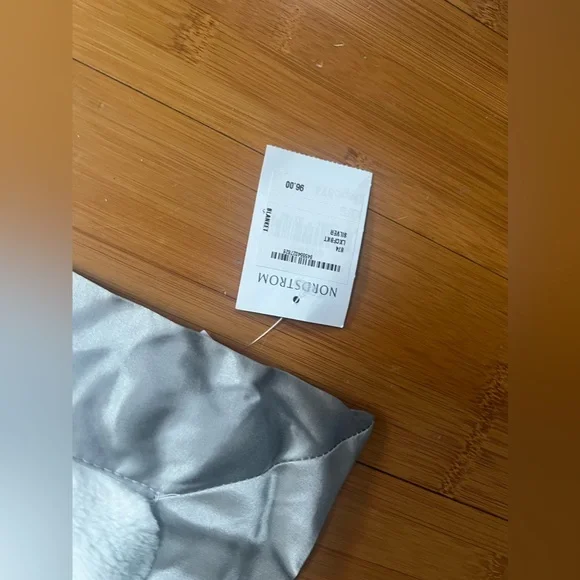 Little Giraffe Luxe Soda Baby Blanket White and Gray Soda
